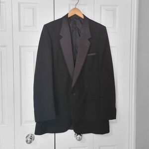 Tuxedo Black Jacket 100% Wool 🎩🌴